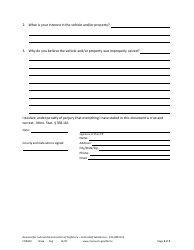 Form FOR302 Conciliation Court Statement of Claim: Demand for Judicial Determination of Forfeiture - Controlled Substance Offense ($15,000 or Less) - Minnesota, Page 2