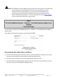 Instructions for Form FOR401 Instructions - Demand for Judicial Determination of Forfeiture Controlled Substances Offense (Valued at More Than $15,000) - Minnesota, Page 7