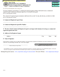 Document preview: Commercial Registered Agent Termination - Utah