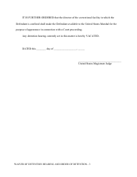Waiver of Detention and Detention Order - Idaho, Page 3