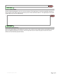 Form 1 Notice of Civil Claim - British Columbia, Canada, Page 3