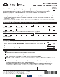 Document preview: Form HLTH5355 Application for Income Review - British Columbia, Canada