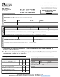 Form DOH422-184 Death Certificate Mail Order Form - Washington, Page 3