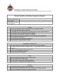 Rental Health and Safety Inspection Report - City of Scranton, Pennsylvania