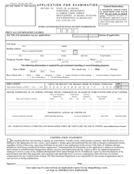 Document preview: Form 3A Application for Examination - Alabama