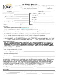 Document preview: Animal Shelter License - Kansas, 2023