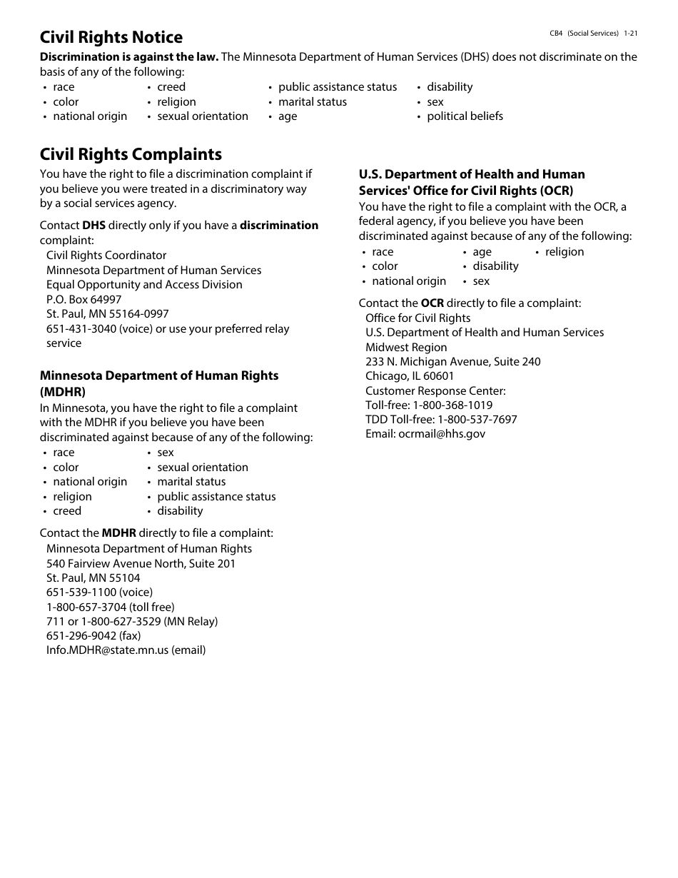 Form DHS-1958-ENG Application for Child Support Services - Minnesota, Page 11