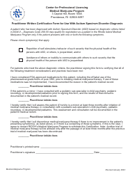 Document preview: Practitioner Written Certification Form for Use With Autism Spectrum Disorder Diagnosis - Rhode Island