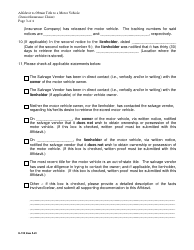 Form H-136 Affidavit to Obtain Title to an Unclaimed Motor Vehicle - Connecticut, Page 3