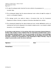 Form H-136 Affidavit to Obtain Title to an Unclaimed Motor Vehicle - Connecticut, Page 4