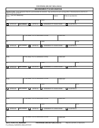 Document preview: AETC Form 114 Indorsement for Decoration