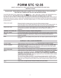 Document preview: Instructions for Form STC12:35 West Virginia Oil and Gas Producer/Operator Return - West Virginia