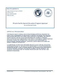 Private Facility Special Education Program Approval - Annual Renewal - Idaho, Page 2