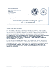 Private Facility Special Education Program Approval - Initial Application &amp; 5-year Renewal - Idaho, Page 2