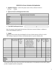 Document preview: Covid-19 in Person Visitation Aid Application