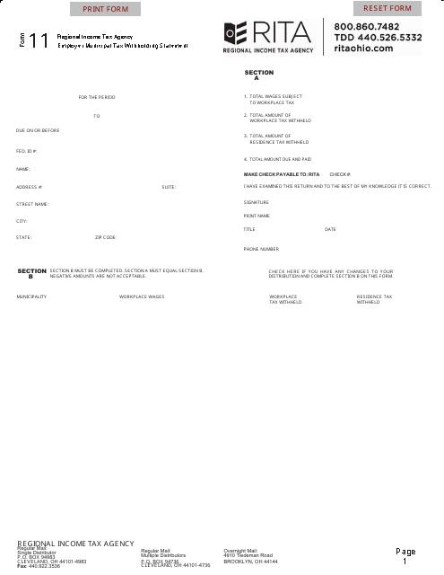 Form 11  Printable Pdf