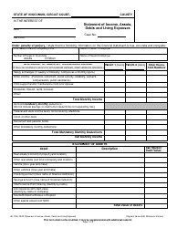 Form JD-1718 Statement of Income, Assets, Debts and Living Expenses - Wisconsin