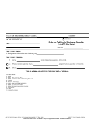 Document preview: Form JG-1651 Order on Petition to Discharge Guardian - Wisconsin