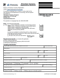 Document preview: Form TS-624-004 Timeshare Company Registration Renewal - Washington