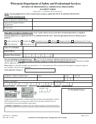 Document preview: Form 3071 Payment Form - Wisconsin