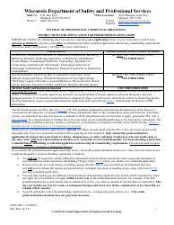 Document preview: Form 3085 Application for Predetermination - Wisconsin