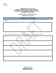 Form DOC-245A Kentucky Infant and Toddler Credential Candidate Self-assessment - Kentucky