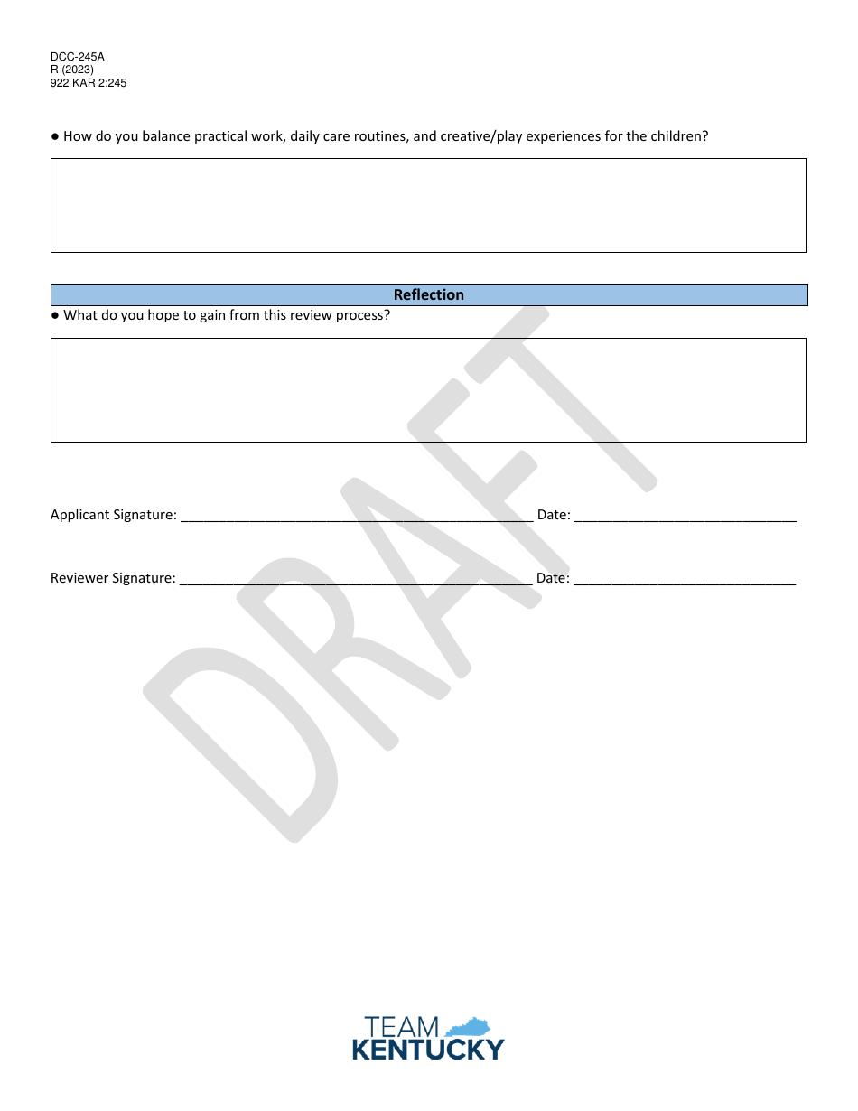 Form DOC-245A Kentucky Infant and Toddler Credential Candidate Self-assessment - Kentucky, Page 7