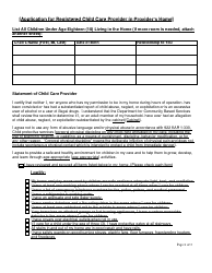 Form DCC-95 Application for Registered Relative Child Care Provider in Provider&#039;s Home - Kentucky, Page 2