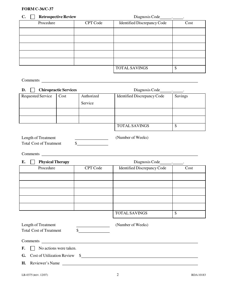 Form C-36 (C-37; LB-0375) Utilization Review Closure - Tennessee, Page 3