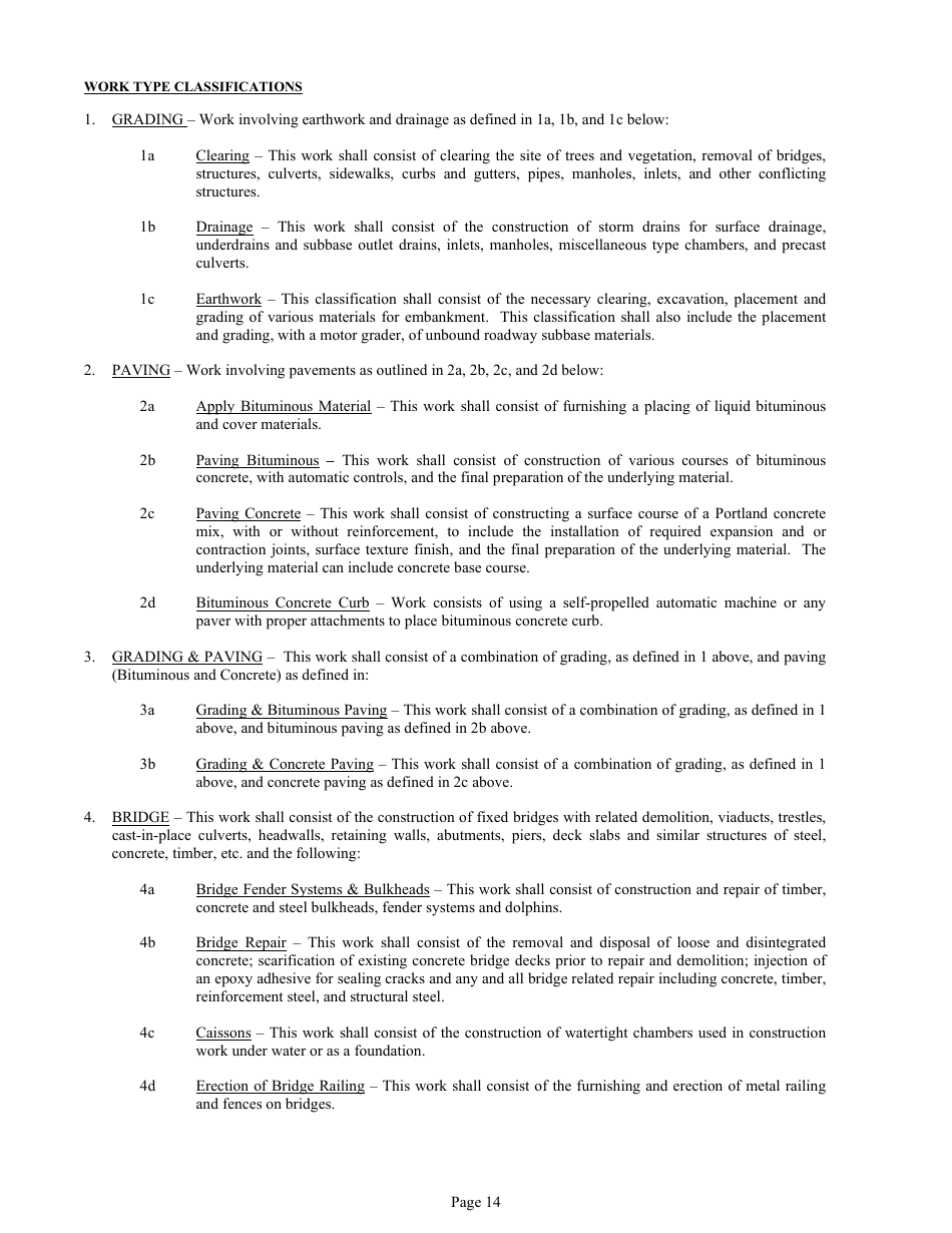 Form DC-74A Contractors Financial and Equipment Statement Experience Questionnaire and Past Performance Record - New Jersey, Page 14