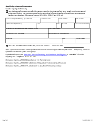 Form DHS-4022C-ENG Qualified Professional (Qp) Acknowledgement - Minnesota Health Care Programs (Mhcp) - Minnesota, Page 2