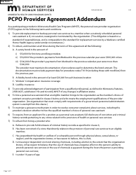 Form DHS-4022A-ENG Pcpo Provider Agreement Addendum - Minnesota Health Care Programs (Mhcp) - Minnesota
