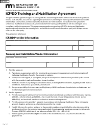 Form DHS-4224-ENG Icf/DD Training and Habilitation Agreement - Minnesota Health Care Programs (Mhcp) - Minnesota