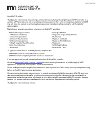 Document preview: Form DHS-4773-ENG Notification of Certified Provider Locations - Minnesota Health Care Programs (Mhcp) - Minnesota