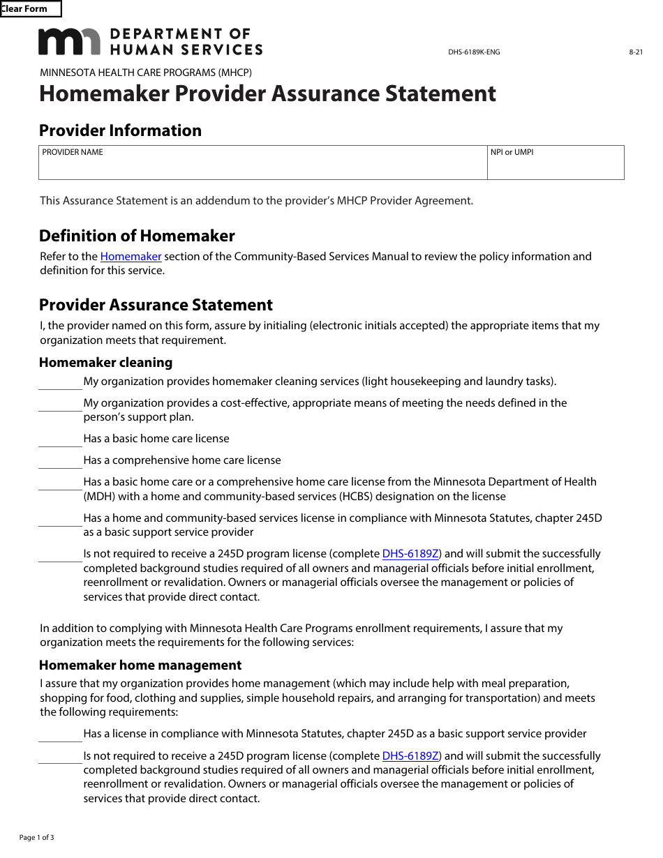 Form DHS6189KENG Fill Out, Sign Online and Download Fillable PDF