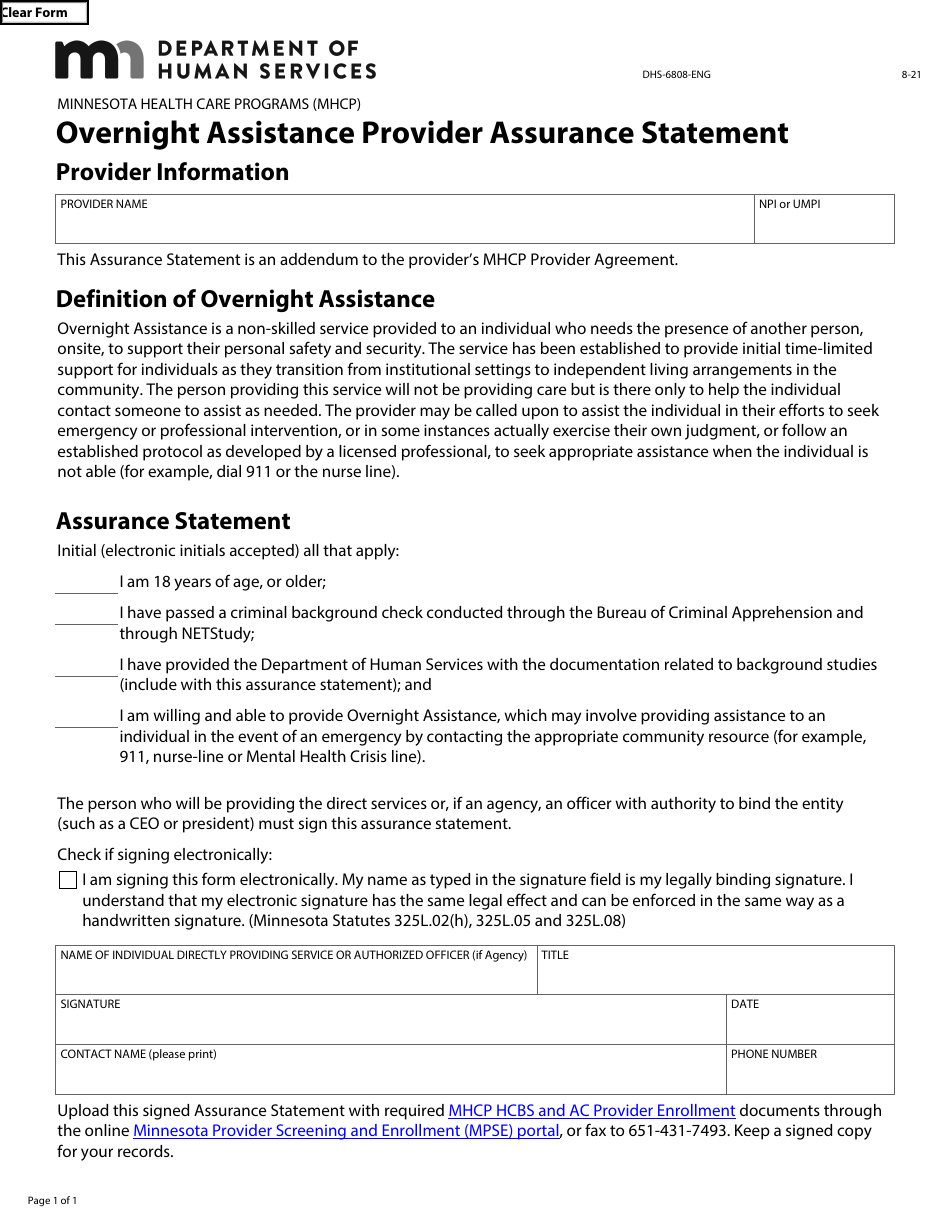 Form Dhs 6808 Eng Fill Out Sign Online And Download Fillable Pdf Minnesota Templateroller 5671