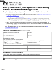 Document preview: Form DHS-4049-ENG Billing Intermediaries, Clearinghouses and Edi Trading Partners Provider Enrollment Application - Minnesota Health Care Programs (Mhcp) - Minnesota