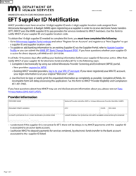 Form DHS-3725-ENG Eft Supplier Id Notification - Minnesota Health Care Programs (Mhcp) - Minnesota