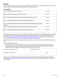 Form DHS-7323-ENG 1115 Substance Use Disorder (Sud) System Reform Demonstration Project Provider Assurance Statement - Minnesota Health Care Programs (Mhcp) - Minnesota, Page 2