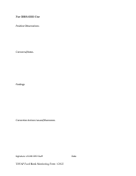 Tefap Food Bank Monitoring Form - Minnesota, Page 7