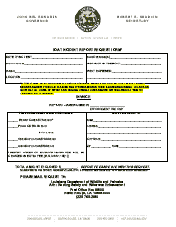 Document preview: Boat Incident Report Request Form - Louisiana