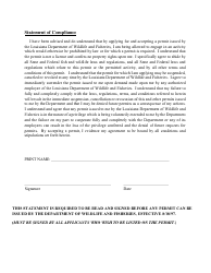 Scientific Research and Collecting Permit Application - Louisiana, Page 4