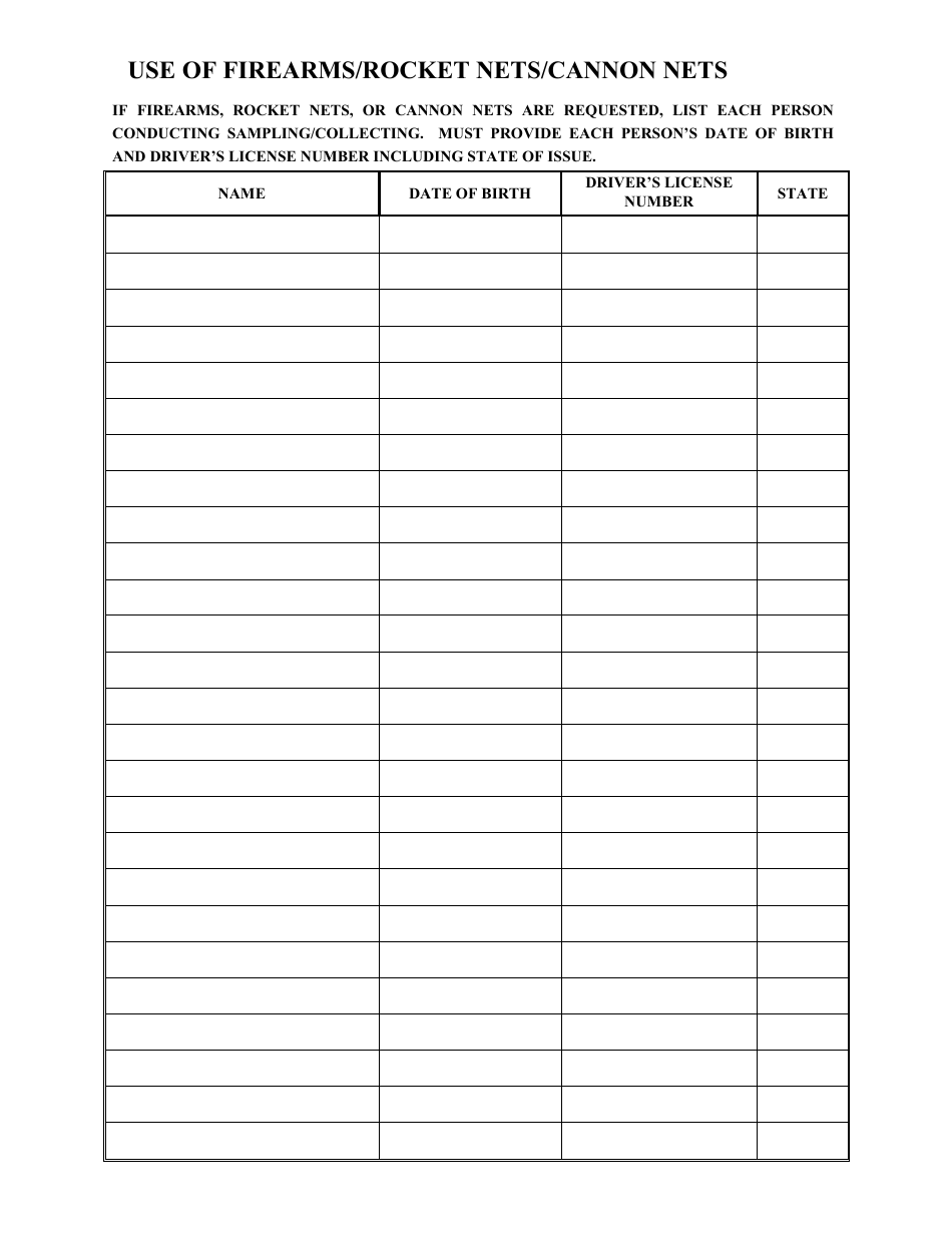 Scientific Research and Collecting Permit Application - Louisiana, Page 5