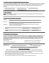 Water System Bacteriological Sampling Plan - Apline County, California, Page 3