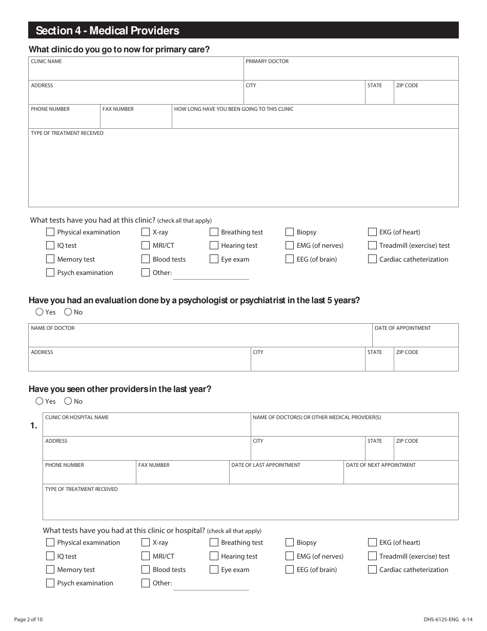 Form DHS-6125-ENG State Medical Review Team (Smrt) Adult Disability Worksheet - Minnesota, Page 2
