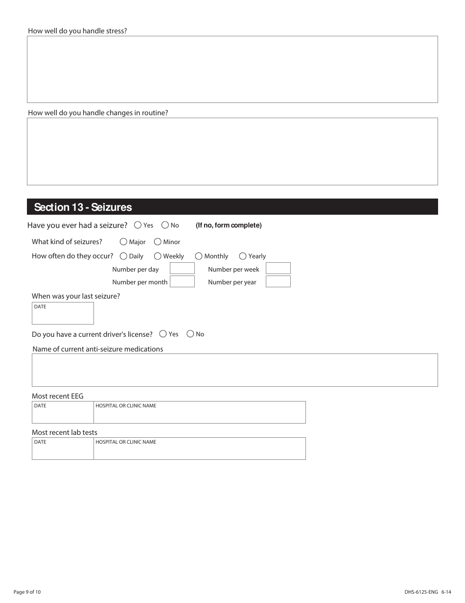 Form DHS-6125-ENG State Medical Review Team (Smrt) Adult Disability Worksheet - Minnesota, Page 9
