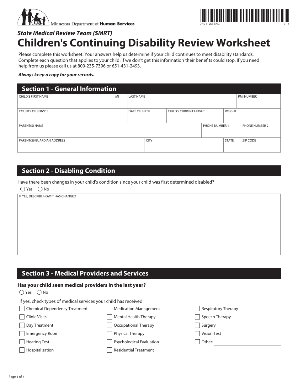Form DHS-6126B-ENG - Fill Out, Sign Online and Download Printable PDF ...