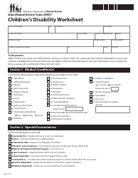 Document preview: Form DHS-6126-ENG State Medical Review Team (Smrt) Children's Disability Worksheet - Minnesota