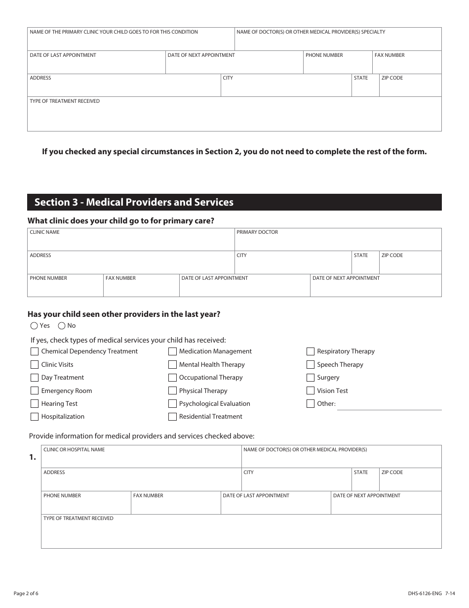 Form DHS-6126-ENG State Medical Review Team (Smrt) Childrens Disability Worksheet - Minnesota, Page 2