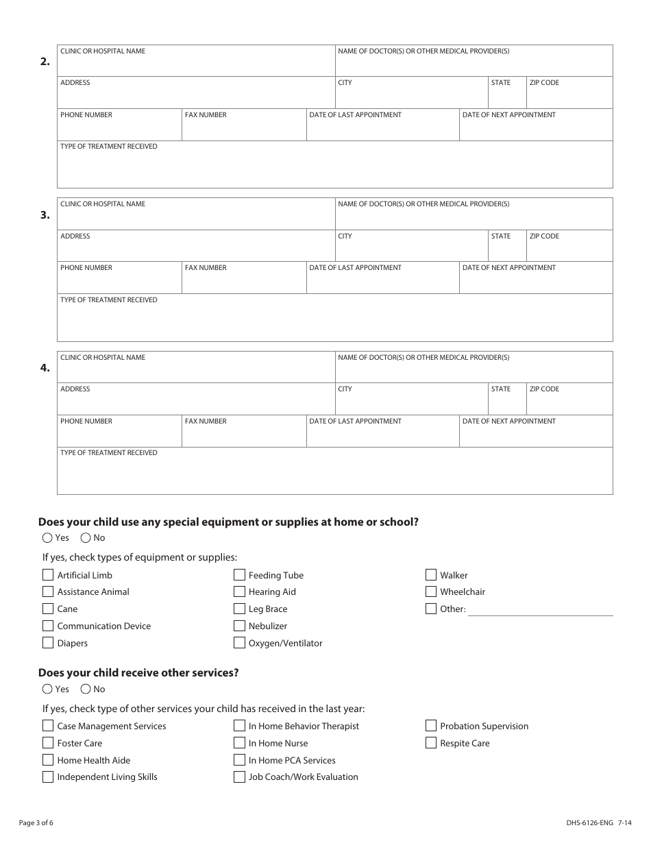 Form DHS-6126-ENG State Medical Review Team (Smrt) Childrens Disability Worksheet - Minnesota, Page 3